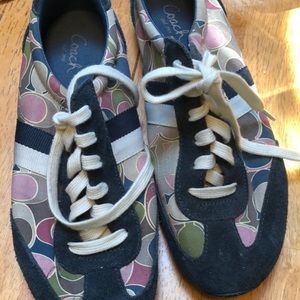 Coach Signature Jacquard Shoes in blue